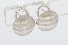 Oorclips 18 karaat wit goud - 1,2 cm