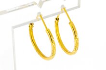 18 karaat gouden oorringen dames - 2,2 cm