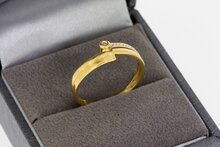 18 karaat gouden diaman ring - 17,8 mm