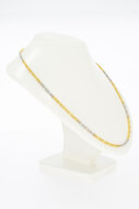 18 Karaat gouden bicolor ketting - 46  cm