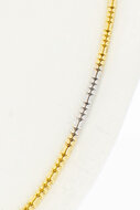 18 Karaat gouden bicolor ketting - 46  cm