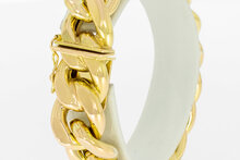 Gourmet armband 18 Karaat geelgoud - 18,7 cm