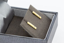 14 Karaat gouden diamant Oorstekers - 1 cm