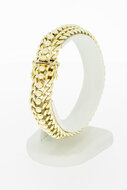 14 Karaat gevlochten armband - 19,4 cm