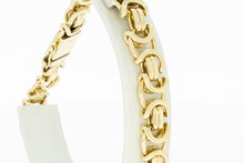 Platte 14 Karaat Koningsarmband - 23,2 cm