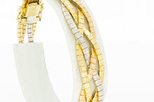 Gevlochten armband 18 Karaat goud - 19,1 cm
