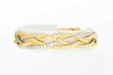Gevlochten armband 18 Karaat goud - 19,1 cm