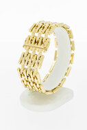 14 karaat Brede Staafjes armband - 19,4 cm