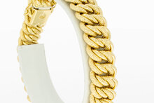 Gevlochten 18 Karaat goud armband - 20,3 cm