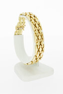 14 Karaat gouden brede armband - 19,4 cm