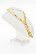 18 Karaat Koord ketting met hanger - 60,1 cm