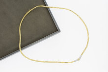14 Karaat goud edelsteenketting - 48 cm