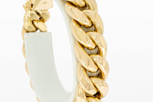 Brede Gourmet armband 18 Karaat goud - 19,9 cm