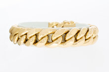 Brede Gourmet armband 18 Karaat goud - 19,9 cm