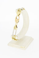 14 Karaat bicolor Figaro armband - 22,8 cm