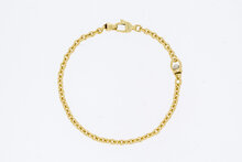 18 Karaat geelgouden Ankerarmband - 19,5 cm