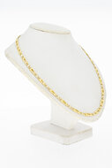 18 Karaat bicolor Valkoog ketting - 52,2 cm