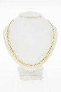 18 Karaat bicolor Valkoog ketting - 52,2 cm
