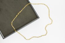 18 Karaat bicolor Valkoog ketting - 52,2 cm