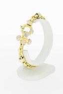 18 Karaat bicolor Ankerarmband - 21,1 cm