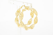 14 Karaat gouden Wokkel Creolen - 4,7 cm