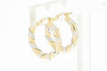 14 Karaat bicolor gouden Creolen - 2,1 cm