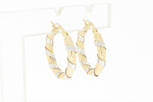 14 Karaat bicolor gouden Creolen - 2,1 cm