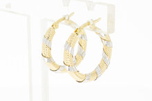 14 Karaat bicolor gouden Creolen - 2,1 cm