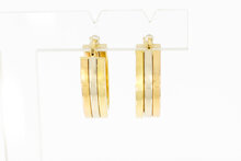 18 Karaat goud klap Creolen - 1,4 cm