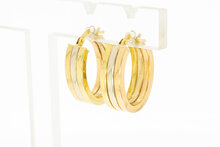 18 Karaat goud klap Creolen - 1,4 cm