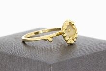 14 karaat gouden Emaille ring - 17,6 mm