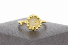 14 karaat gouden Emaille ring - 17,6 mm