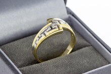 Bicolor 14 karaat ring goud - 18,9 mm