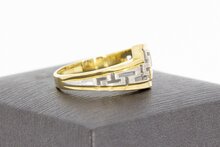 Bicolor 14 karaat ring goud - 18,9 mm
