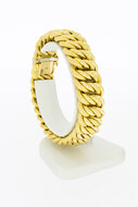 18 karaat goud brede armband - 20,1 cm