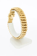 Gevlochten 18 karaat brede Armband - 20,7 cm