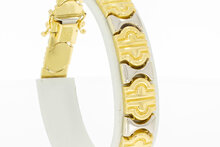 Platte 18 Karaat goud Koningsarmband - 20,2 cm