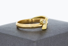 14 karaat gouden diamant ring - 18,4 mm