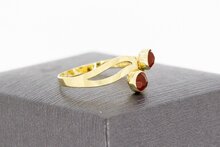 14 karaat vintage Granaatring - 19 mm