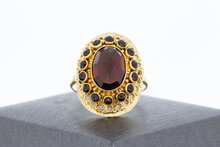 Granaat ring 14 karaat goud - 19,6 mm