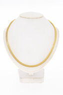 Gevlochten ketting 18 Karaat goud - 45,7 cm