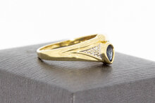 14 karaat gouden edelsteen ring - 19,2 mm