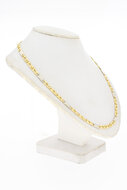 18 Karaat bicolor Valkoog ketting - 60,3 cm