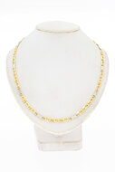 18 Karaat bicolor Valkoog ketting - 60,3 cm
