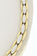 14 Karaat bicolor Anker ketting - 45,5 cm