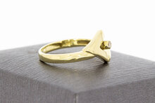 14 karaat gouden diamantring - 18,1 mm