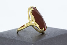 14 karaat vintage Carneoolring - 18,7 mm