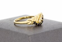 14 karaat gouden Saffier ring - 17,9 mm