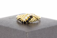 14 karaat gouden Saffier ring - 17,9 mm