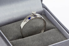 14 karaat gouden Saffier ring dames - 18,2 mm